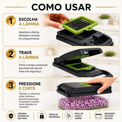 CortaTudo™ Fatiador de Legumes