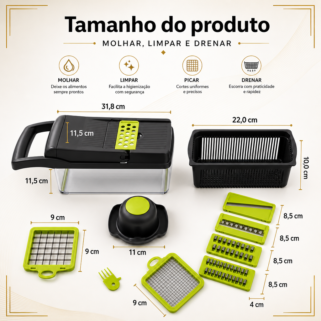 CortaTudo™ Fatiador de Legumes