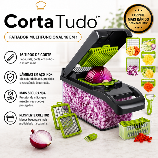 CortaTudo™ Fatiador de Legumes