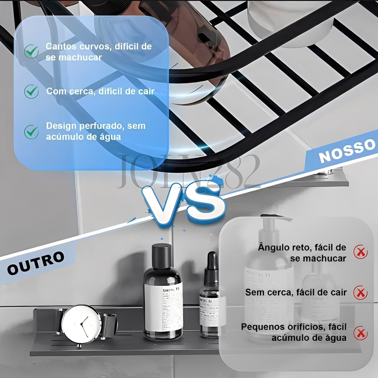 Fixa&Organiza™ Prateleira Adesiva