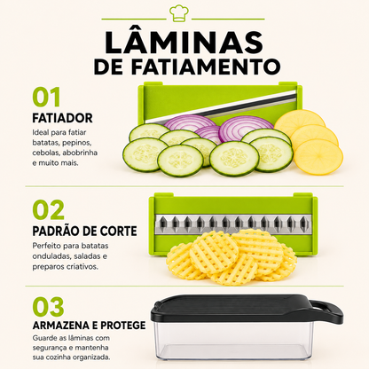 CortaTudo™ Fatiador de Legumes