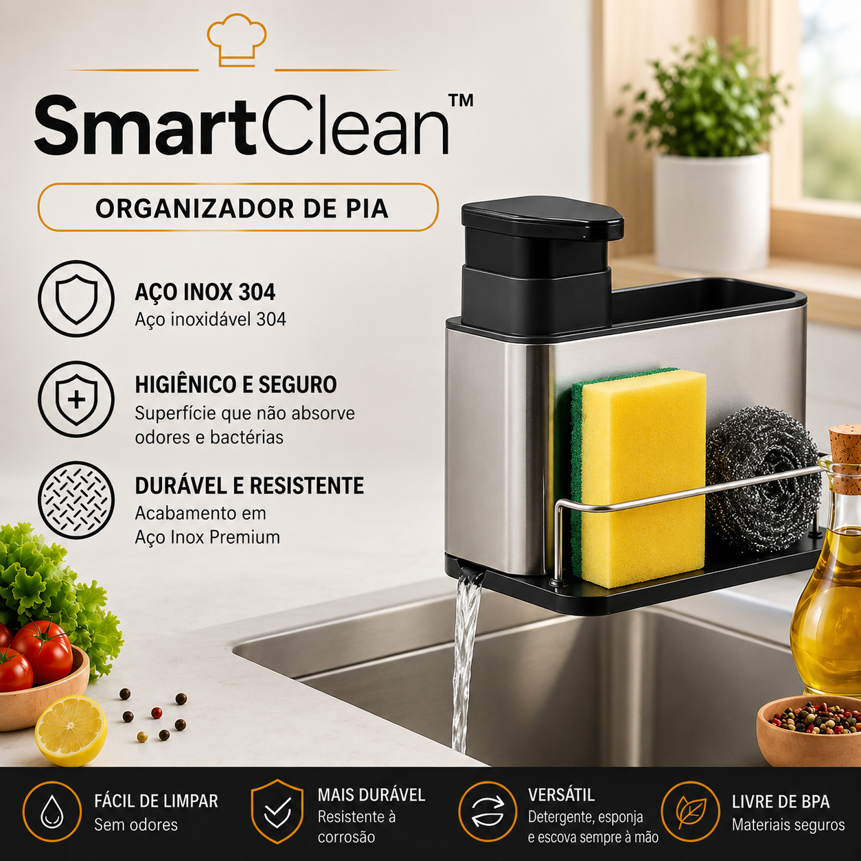 SmartClean™ 3 em 1